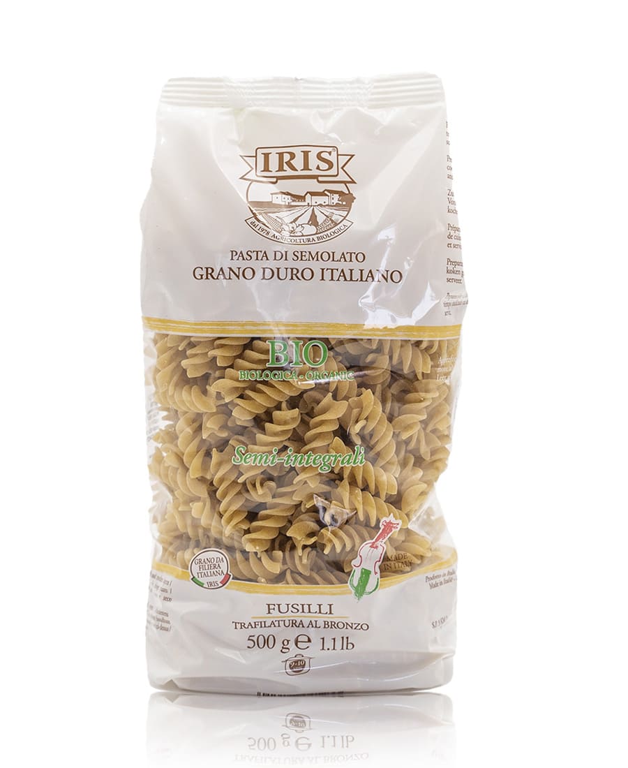 Spirales Demi-Complètes Bio (Fusilli Semolato) – Iris - 500g