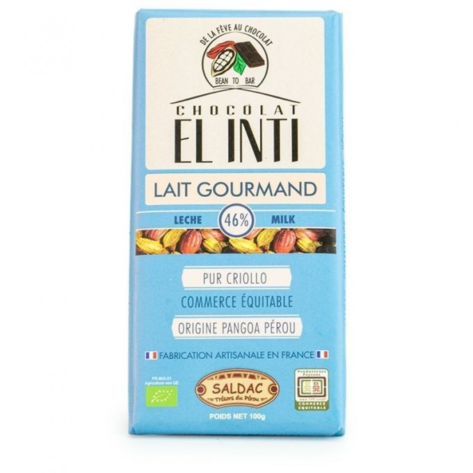 Chocolat au lait El Inti 100g Bio