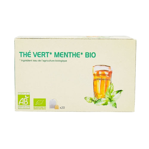 Thé vert menthe BIO boîte 20 sachets