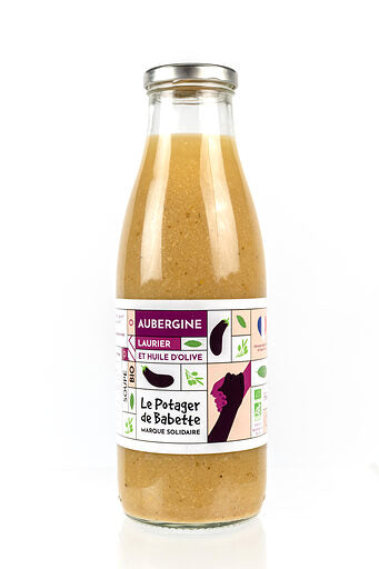 Soupe Aubergine, laurier et huile d'olive bio - Les Potagers de Babette - 75 cl