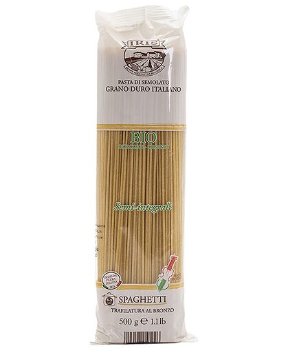 Spaghettis demi-complètes (Spaghetti semolato) bio - Iris - 500 g