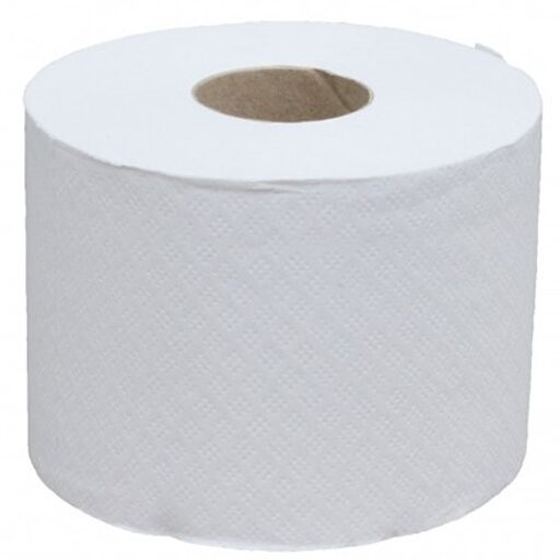 Papier hygiènique rouleau blanc recyclé 600 feuilles (66m) VRAC - Papeco