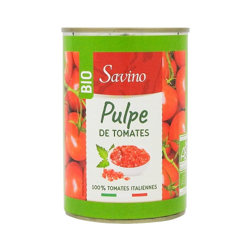 Pulpe de tomates en dés BIO SAVINO, 260g