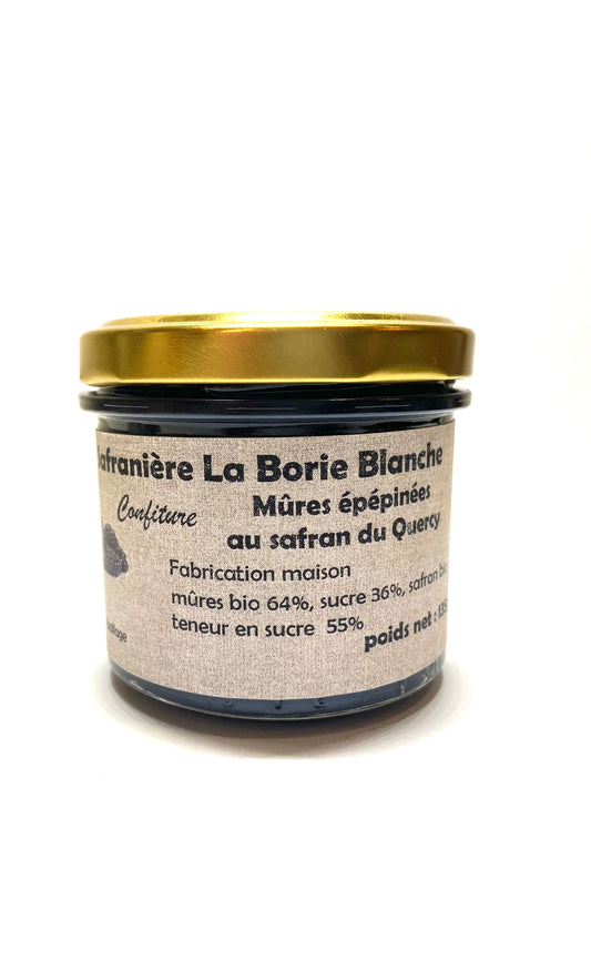 Confiture de mûres Bio au safran Bio du Quercy