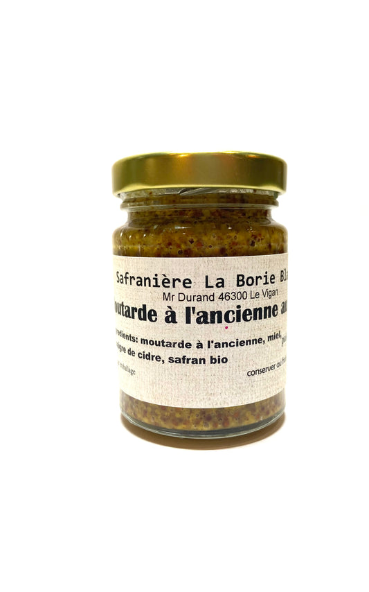 Moutarde à l'ancienne au safran Bio du Quercy