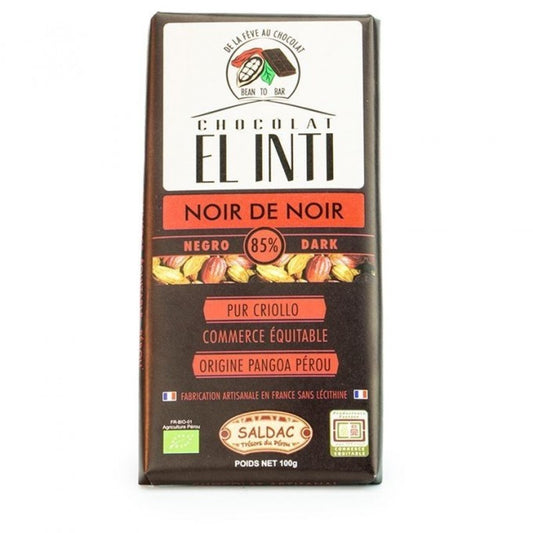 Chocolat noir de noir 85% El Inti 100g