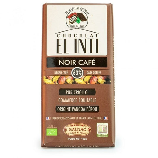 Chocolat noir et café El Inti 100g