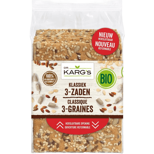 Crackers 3 graines BIO Dr Karg's paquet 200g